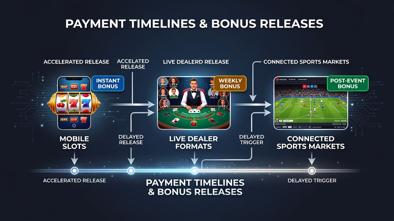 Zahlungszeitpläne und Bonusfreigaben in mobilen Casino-Formaten und Sportwetten